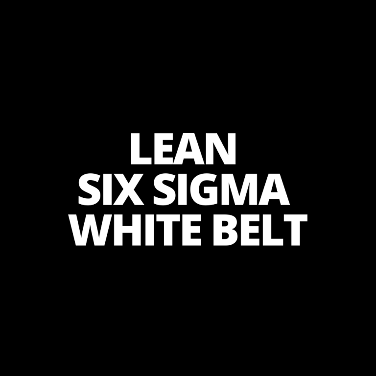 Lean Six Sigma: White Belt